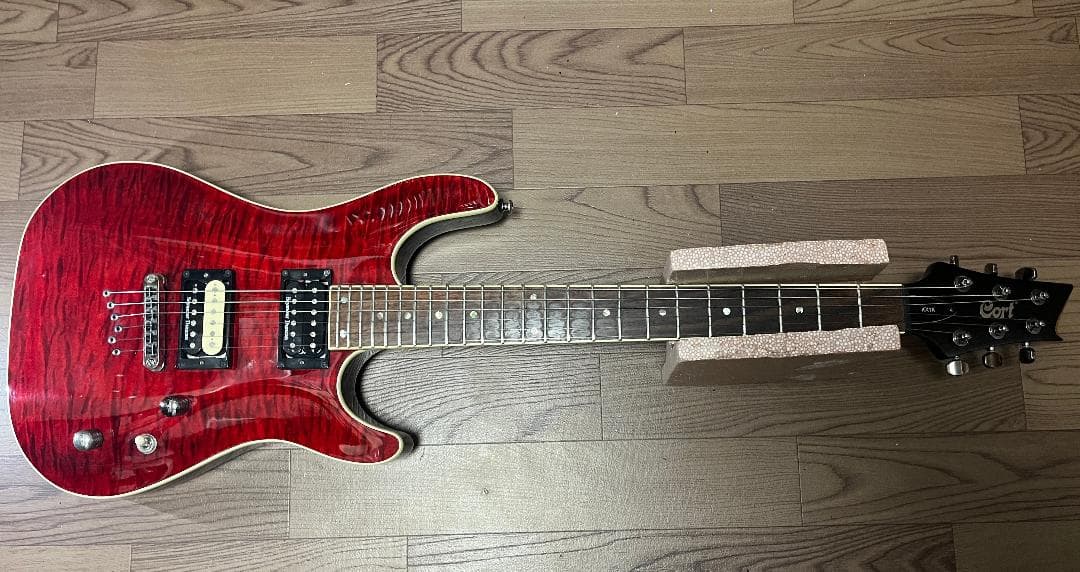 Cort KX1X 虎目　シースルーレッド　Duncan　ソフトケース付