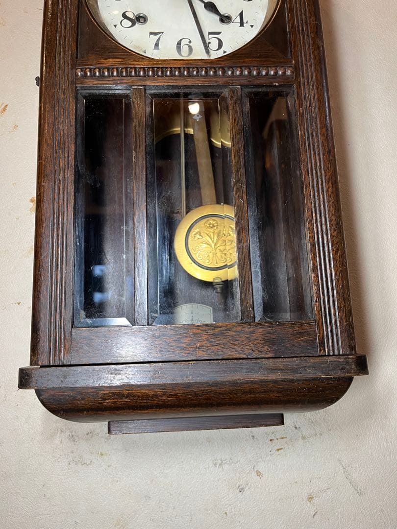 愛知時計　ドイツ仕様　柱時計　古時計　振り子　ゼンマイ　ボンボン　レトロ　精工舎