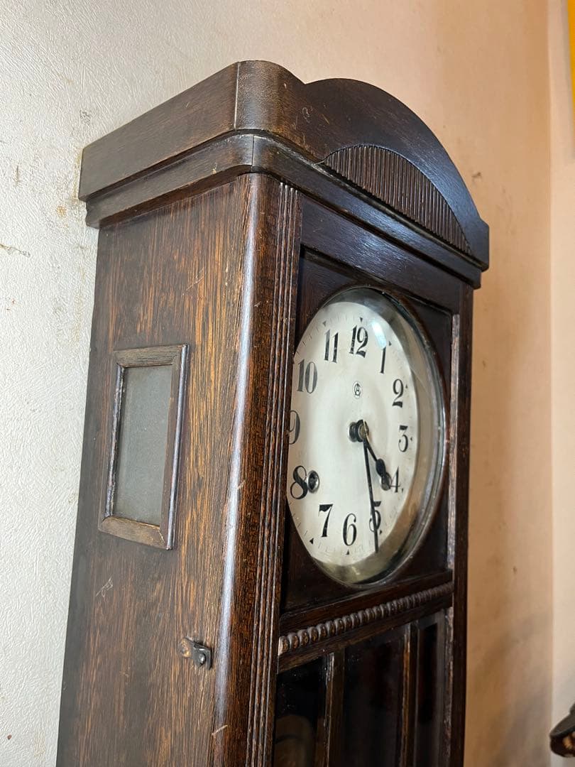 愛知時計　ドイツ仕様　柱時計　古時計　振り子　ゼンマイ　ボンボン　レトロ　精工舎