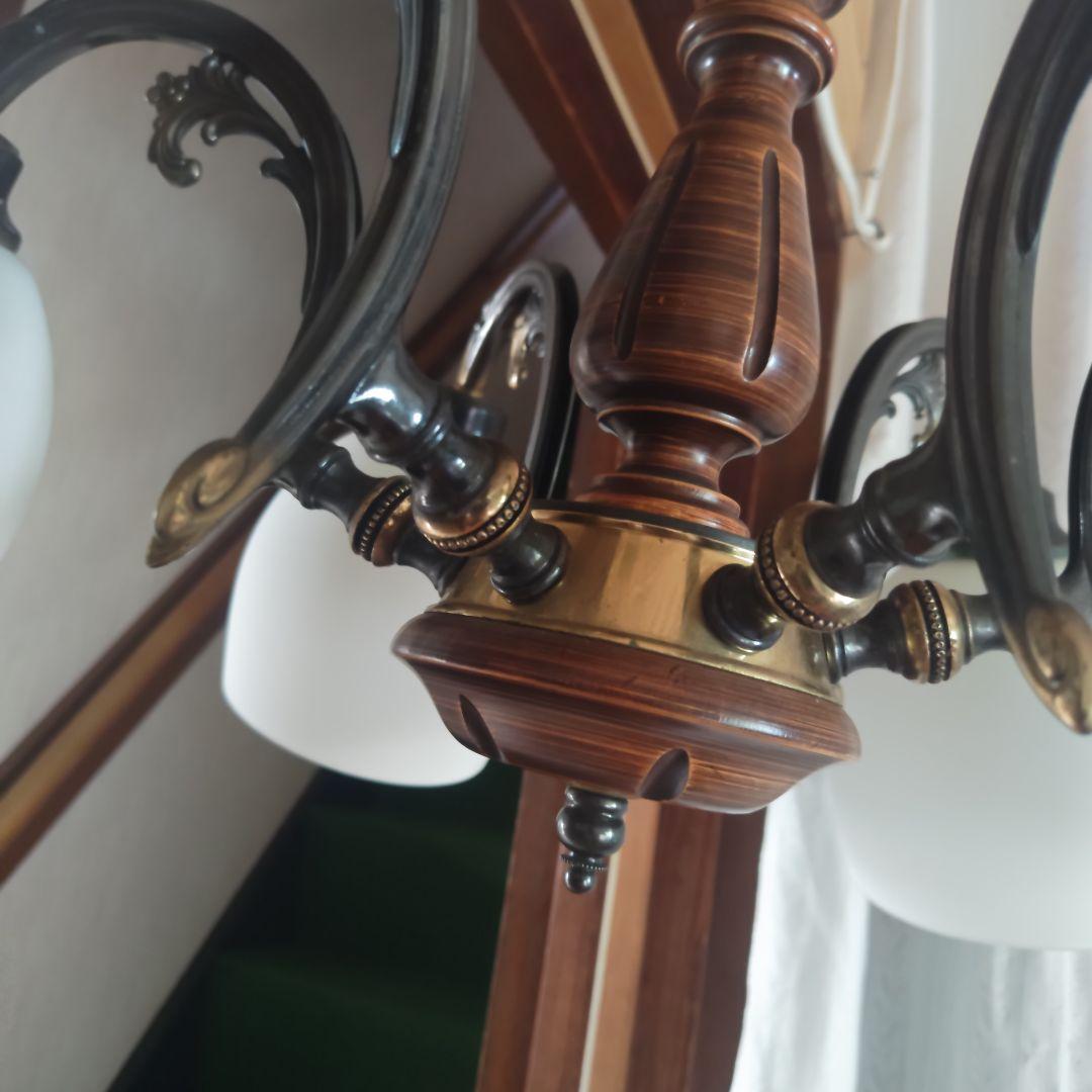 昭和レトロ　明和産業　6灯シャンデリア　当時物