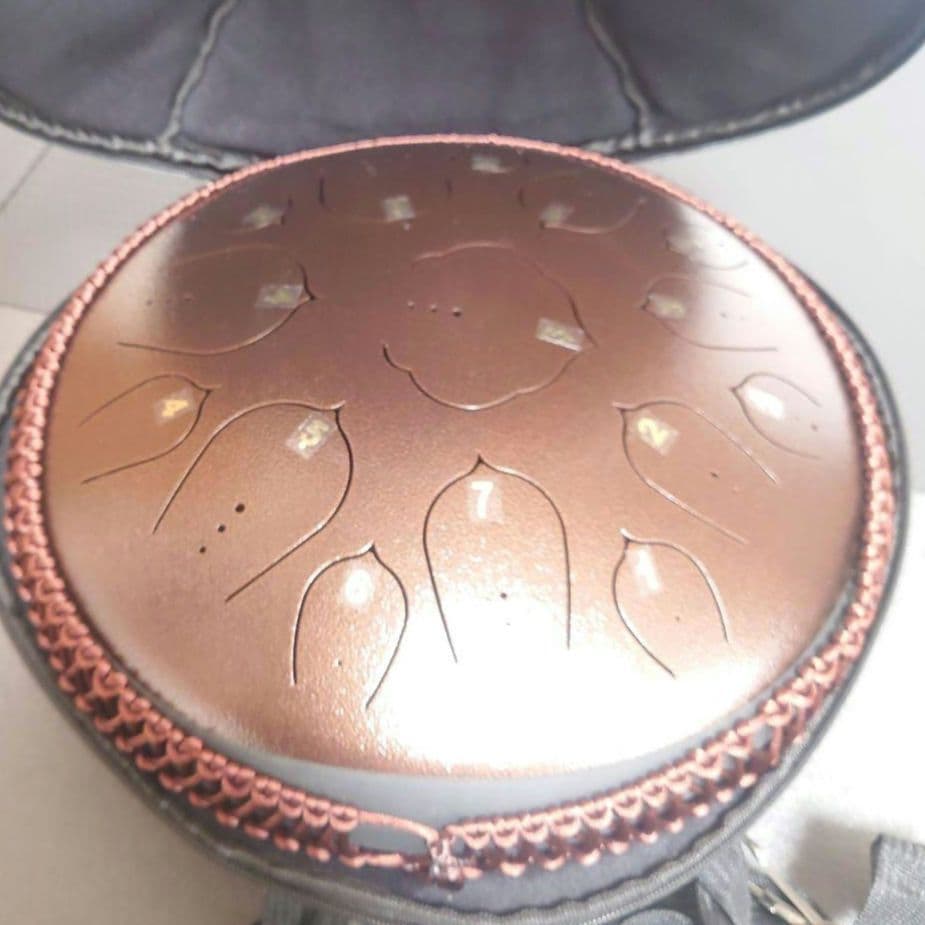 329】スチールタンドラム　大　30cm　Dキー15音　パンドラム　ハンドドラム