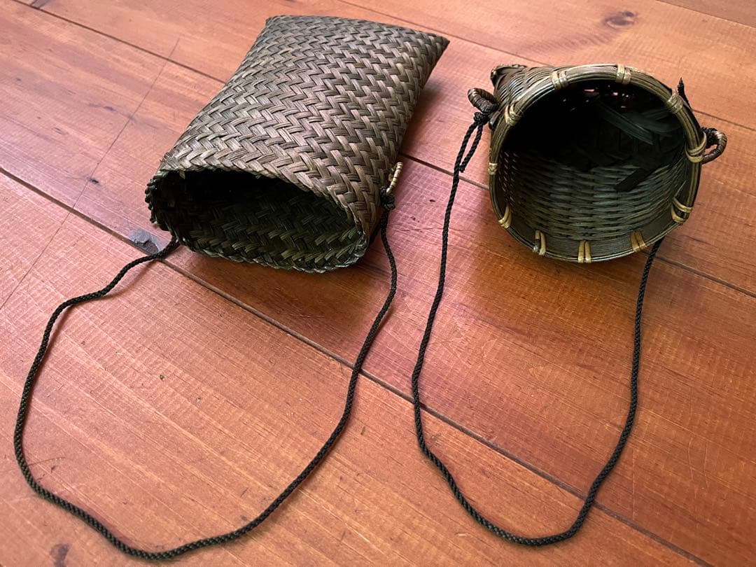 昭和レトロ　竹細工　まとめ売り　￼竹籠　茶托