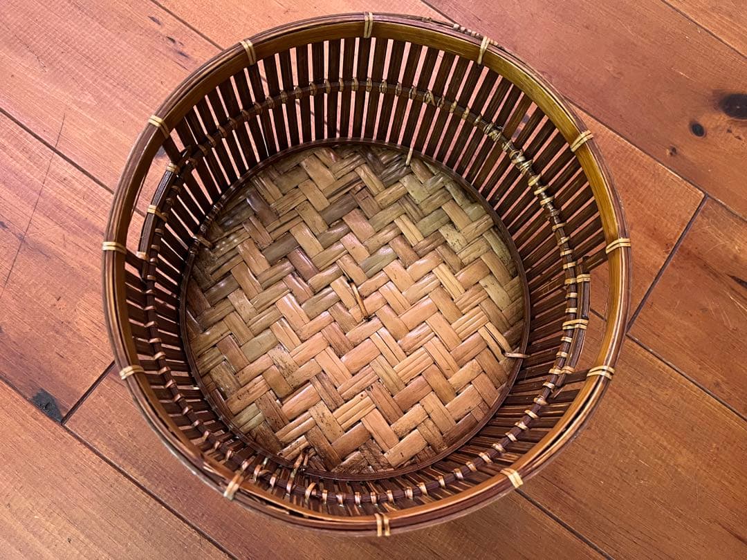 昭和レトロ　竹細工　まとめ売り　￼竹籠　茶托