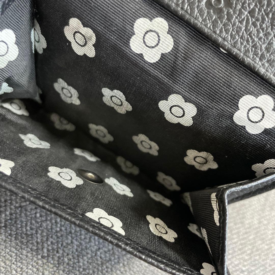 【MARY QUANT】ミニウォレット　財布　レター型　ブラック