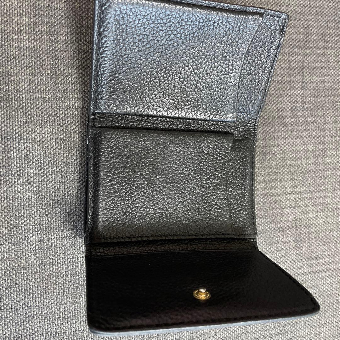 【MARY QUANT】ミニウォレット　財布　レター型　ブラック