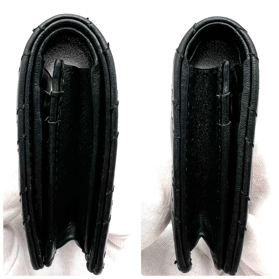 極美品✨GUCCI 二つ折り財布 ggマーモント キルティング ブラック