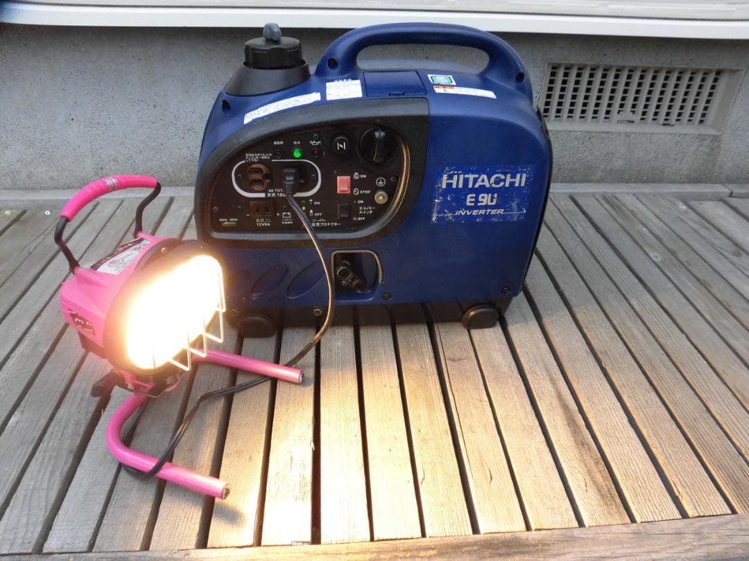 地震・吹雪による停電に インバーター発電機 HITACHI E9U・・送料無料