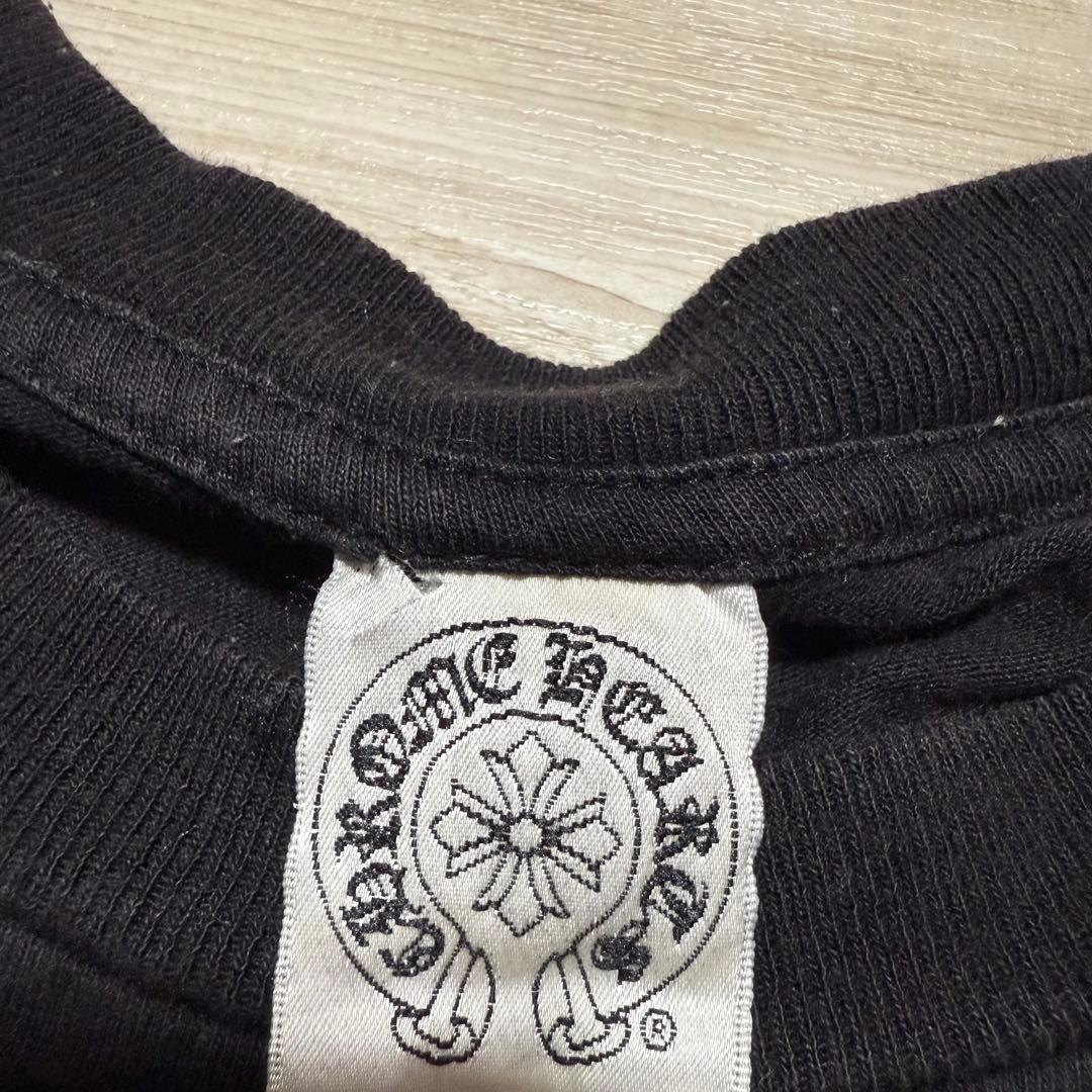 CHROME HEARTS 黒のスカル翼デザインTシャツ