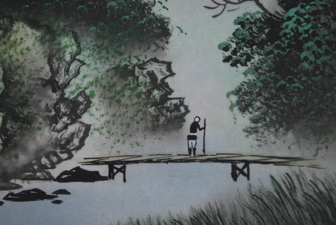 【真作】貴宝/富士山水図/掛軸☆宝船☆R‐364　J