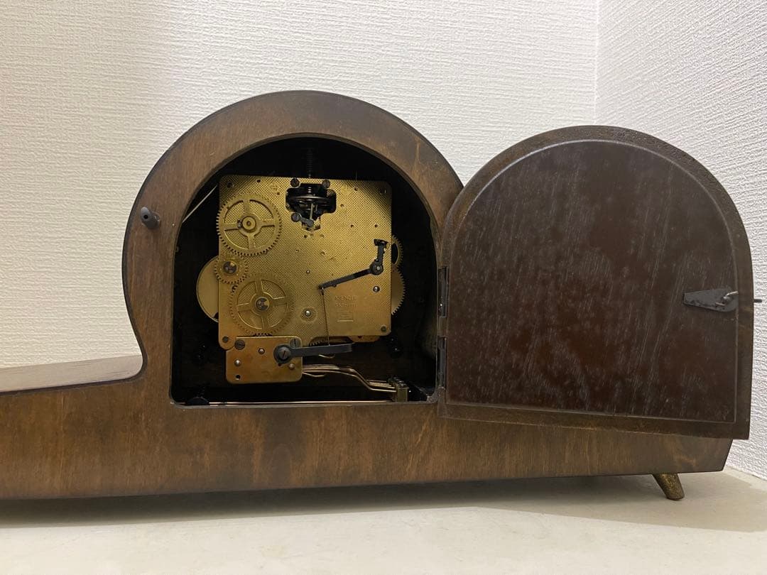 不動品 キンツレ ドイツ製 ウエストミンスターチャイム 日の出形置時計 ゼンマイ