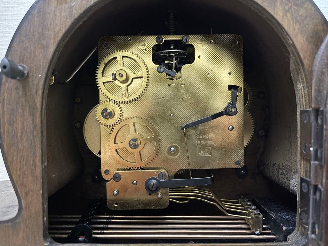 不動品 キンツレ ドイツ製 ウエストミンスターチャイム 日の出形置時計 ゼンマイ