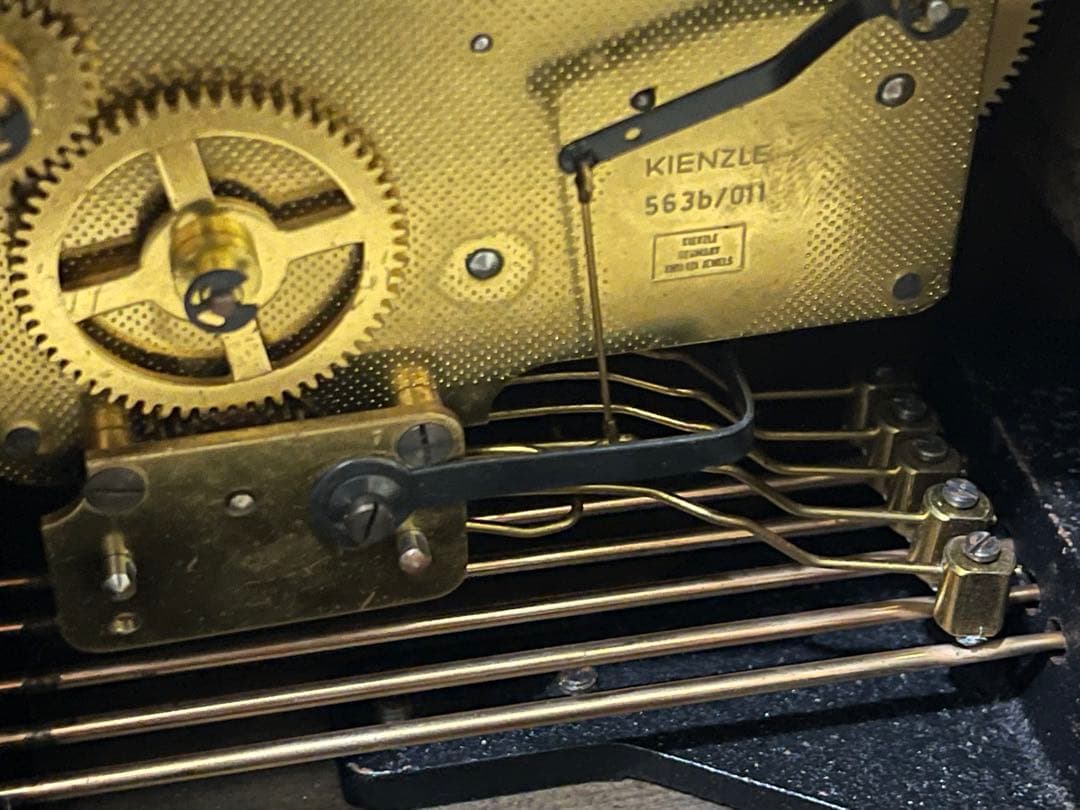 不動品 キンツレ ドイツ製 ウエストミンスターチャイム 日の出形置時計 ゼンマイ