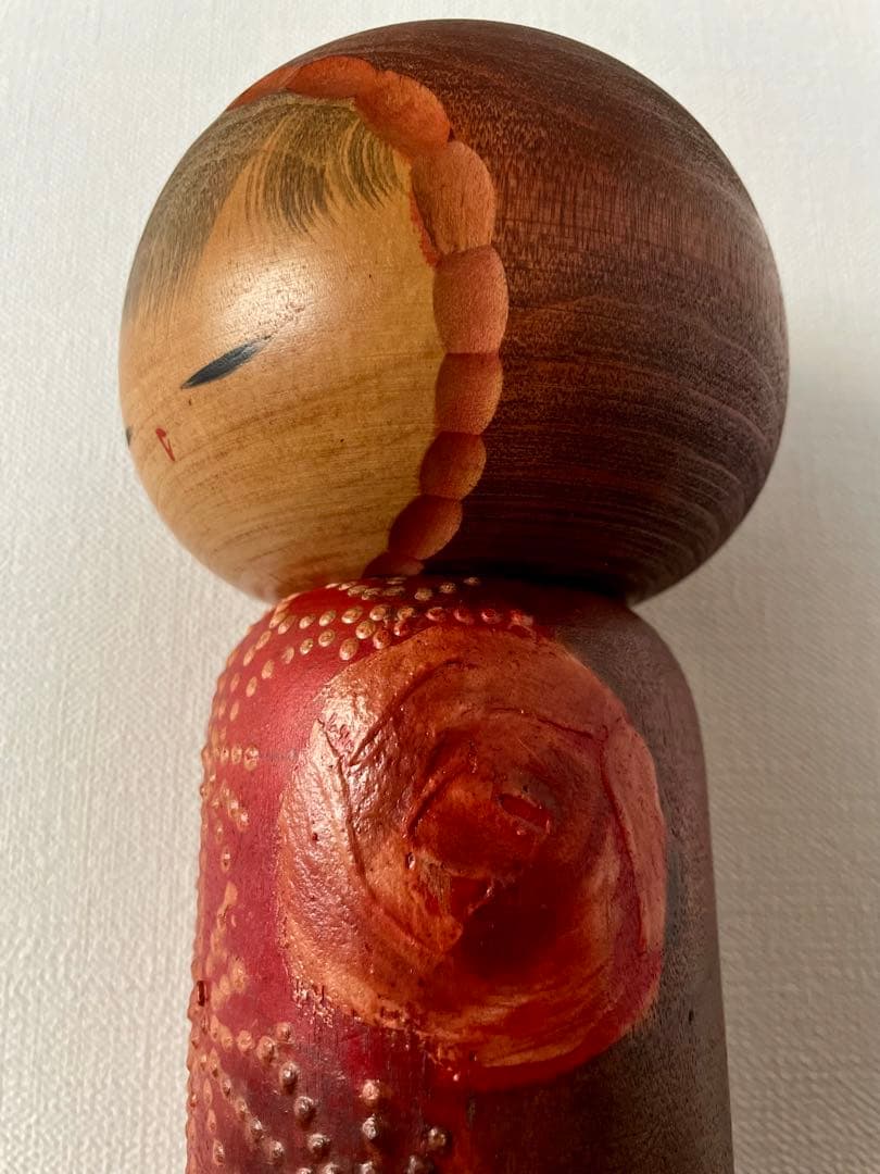 渡辺 正雄 Masao 創作 こけし Kokushi doll 薔薇 レトロ