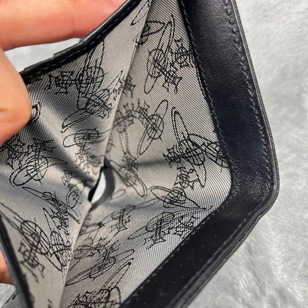 Vivienne Westwood ダブルジップ 2つ折り財布 オーブ ブラック