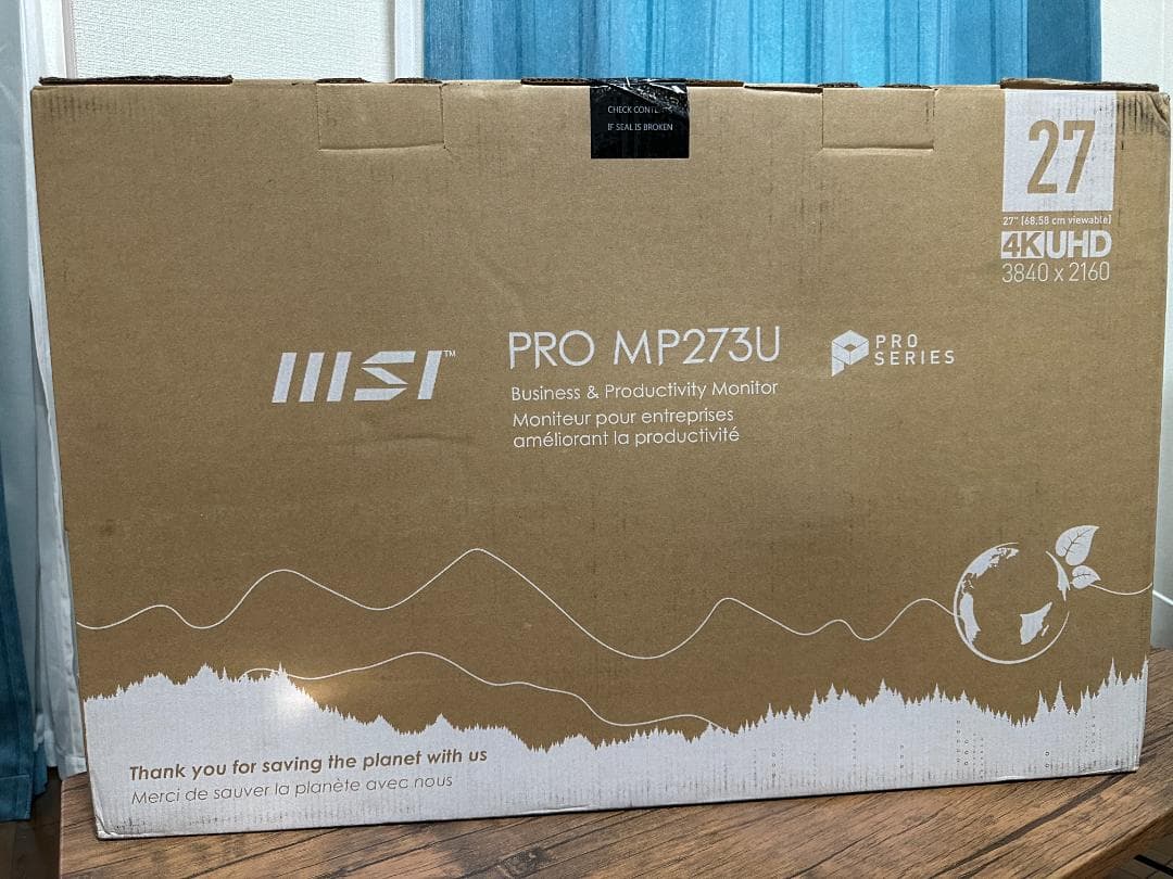 新品 MSI 27インチ モニター PRO MP273U 4K 60Hz