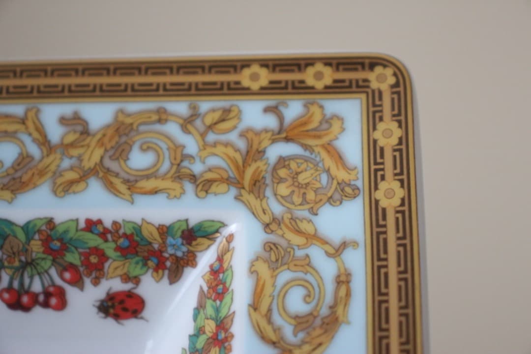 ローゼンタール×ヴェルサーチ　バタフライガーデン　スクエア　トレイ　飾皿