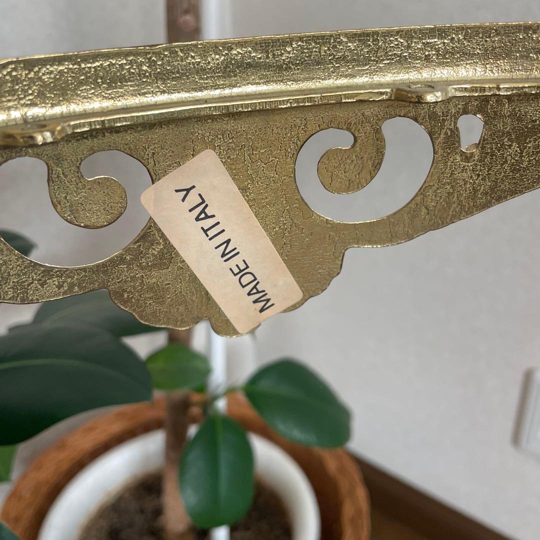 イタリア製 大理石 真鍮 花台 飾り台　猫足