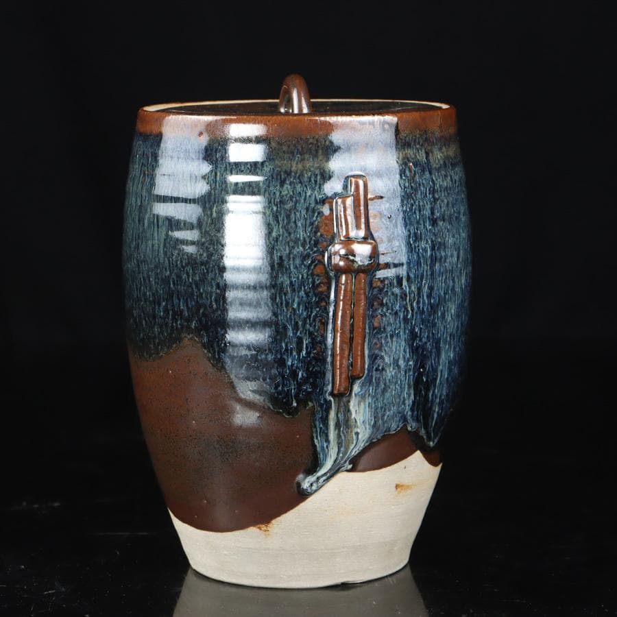 Y2842-4 茶道具 宮川香雲 水指 木箱付き　#5