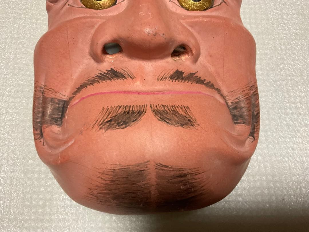 備前神楽祭面／木製。【昭和の作品　美品】。