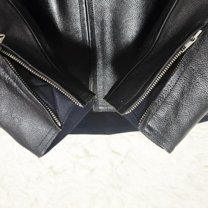 【大きい】KOMINE コミネ ライディングレザージャケット 3XL 赤黒