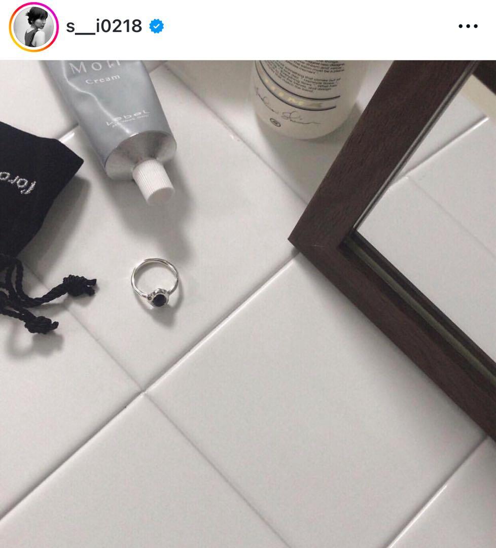 LORO onyx ring silver 13号