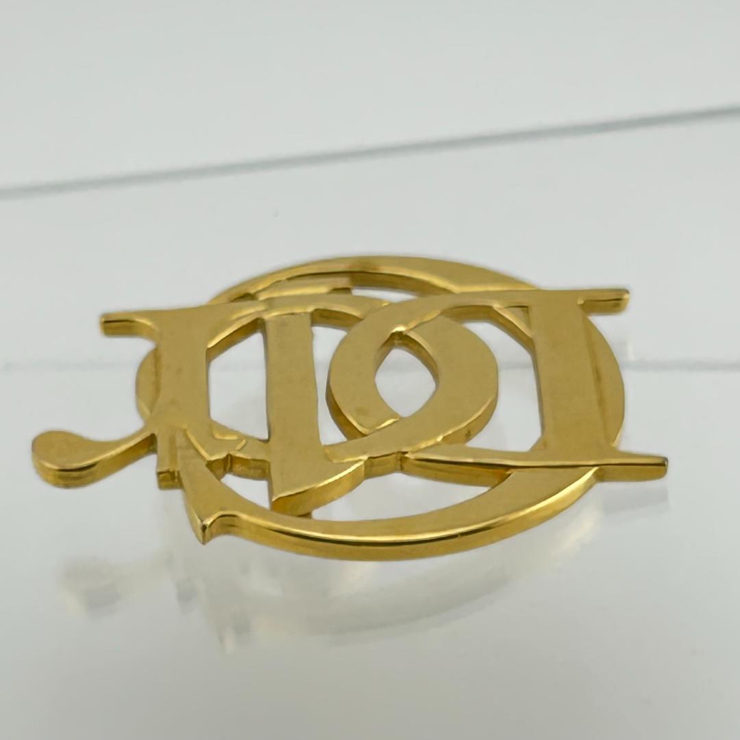 【美品】Christian Dior クリスチャンディオール CDロゴ ブローチ