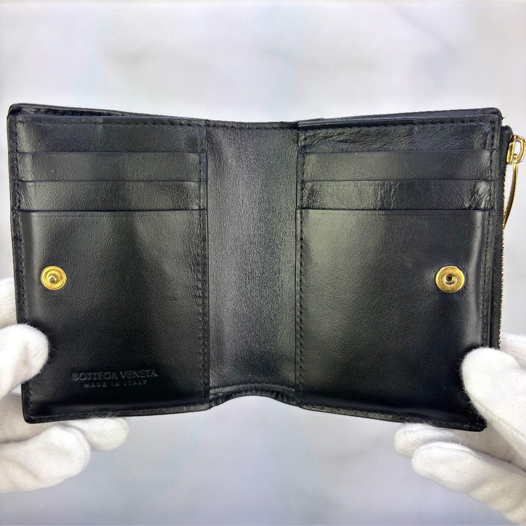 【極美品✨】BOTTEGA VENETA　コンパクト財布　2つ折り　カセット