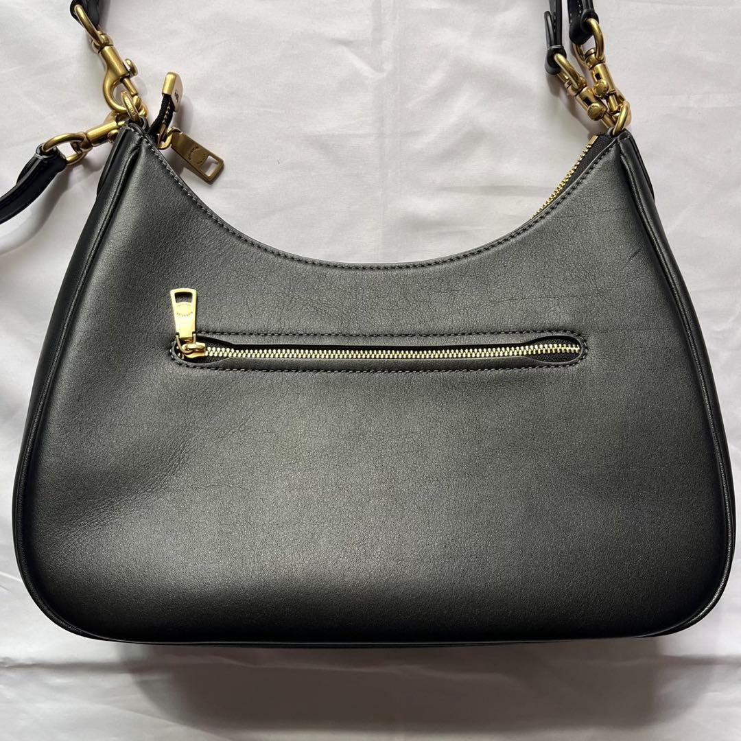 COACH テリ ホーボー バッグ グロメット ブラック 2way ショルダー