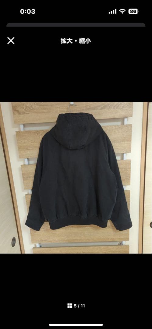 Carhartt ブラック アクティブジャケット Lサイズ