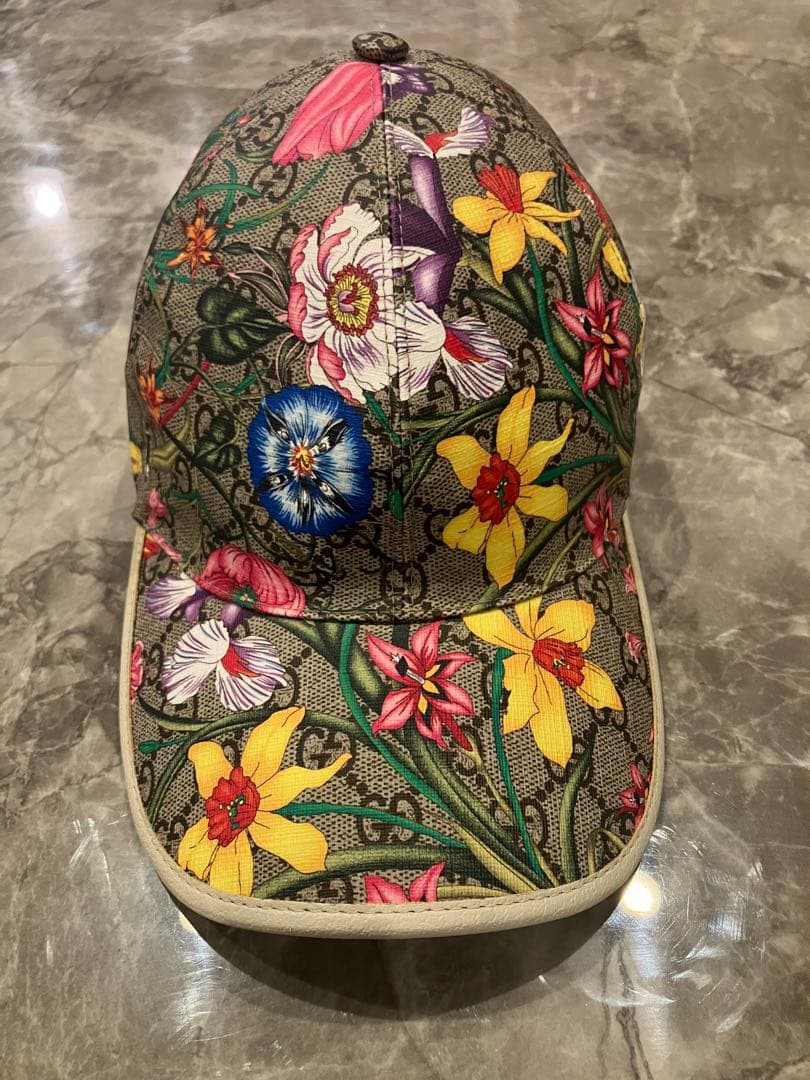 GUCCI 花柄 ベースボールキャップ