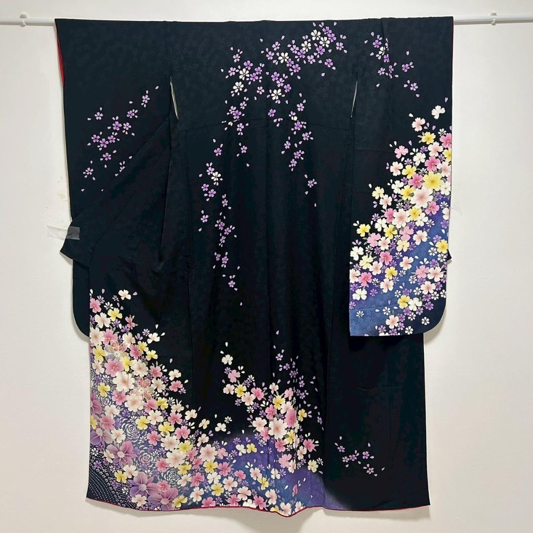 KP1764 振袖 身丈174cm 正絹 着物 成人式 トールサイズ