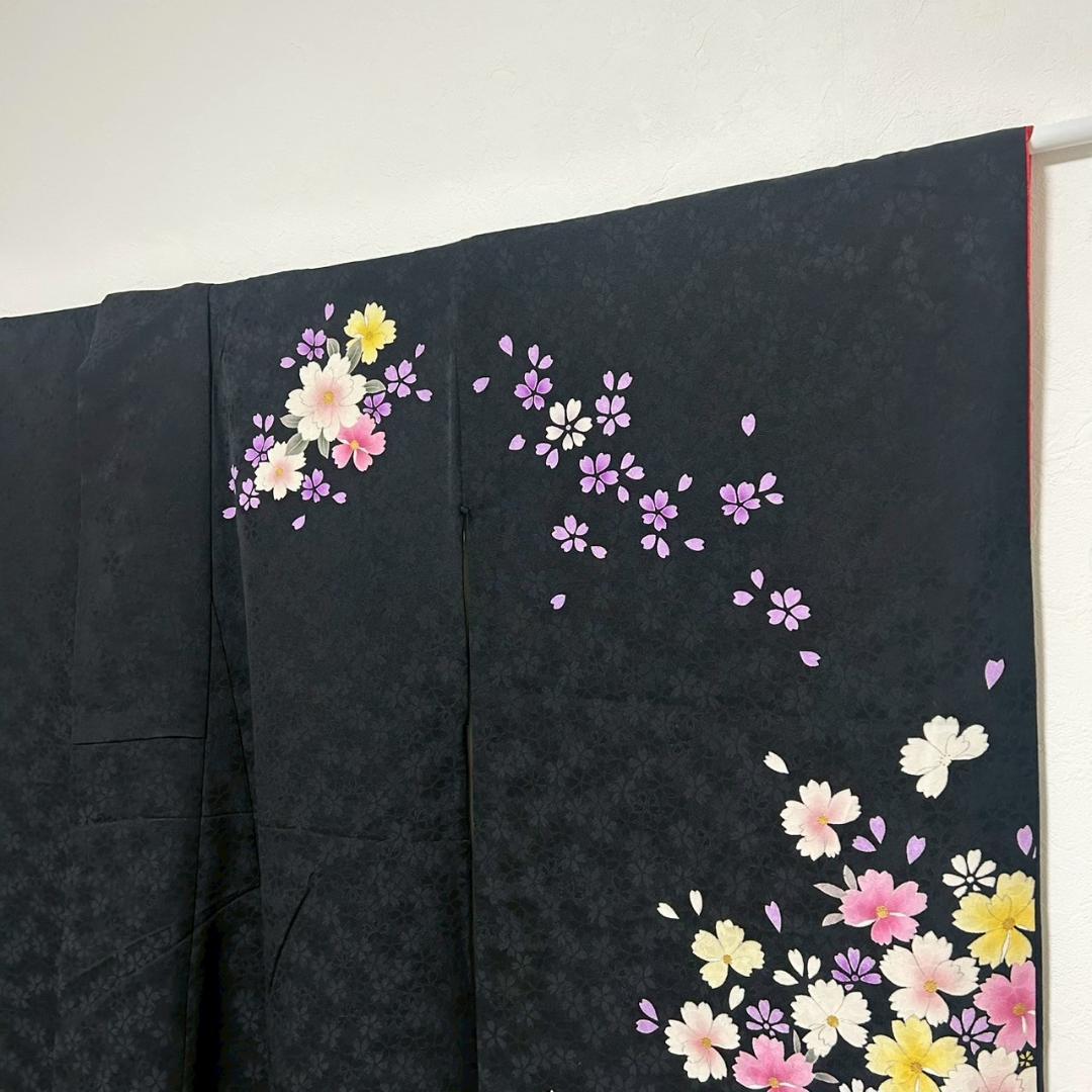 KP1764 振袖 身丈174cm 正絹 着物 成人式 トールサイズ