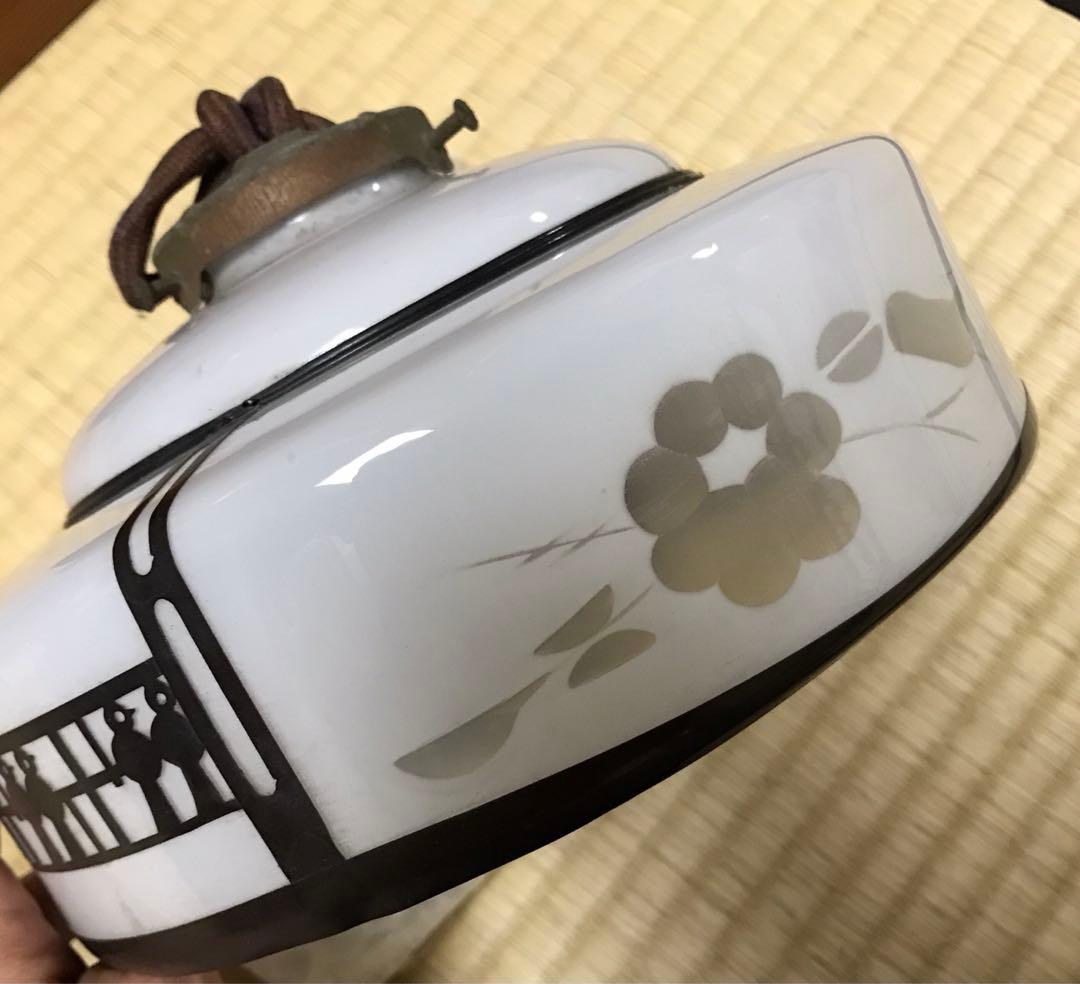 昭和レトロ　ガラス　電気の傘　アンティーク　電笠