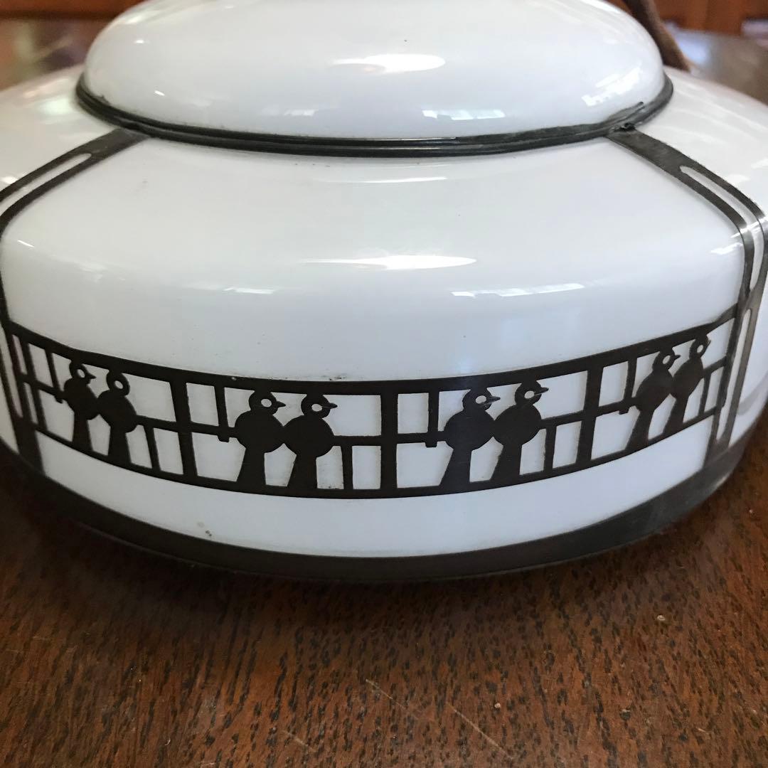 昭和レトロ　ガラス　電気の傘　アンティーク　電笠