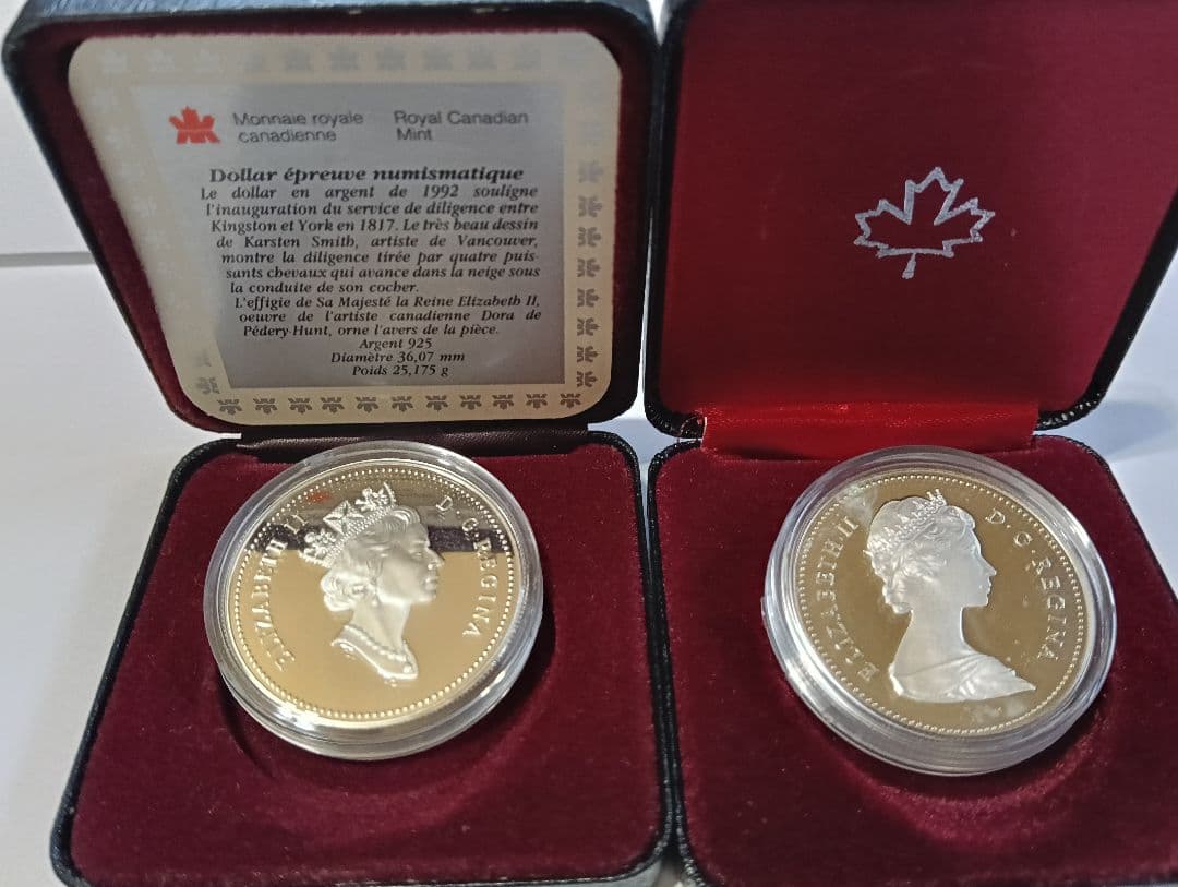R*a様 カナダ王立造幣局プルーフ銀貨「駅馬車」＆「バイソン」
