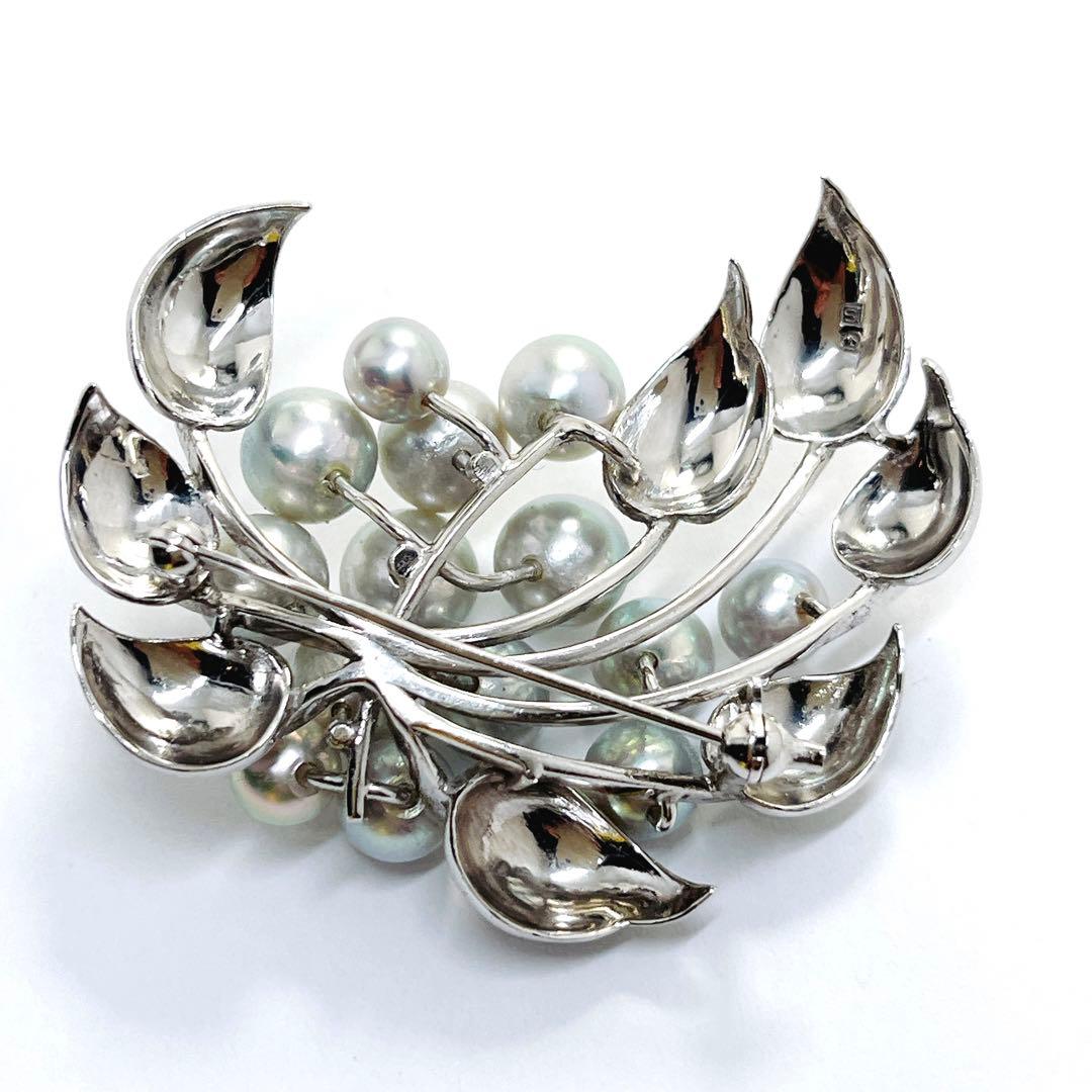 美品✨田崎真珠　TASAKI タサキ ブルーパール　ブローチ　コサージュ