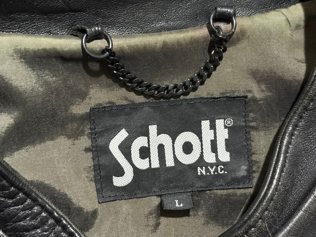 Schott×EDIFICEレザージャケット シングルライダース