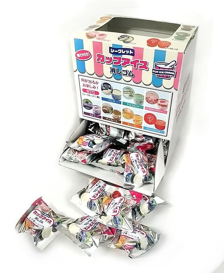 まとめ売り　カップアイス消しゴム　1箱BOX付きセット（42個入）まとめ売り