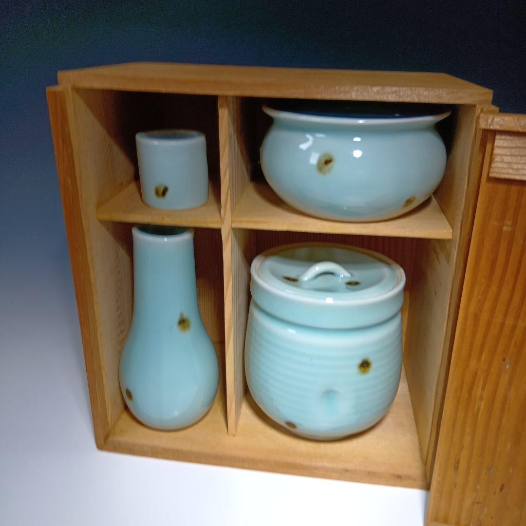 最後値下げ茶道具　飛青磁　皆具一式