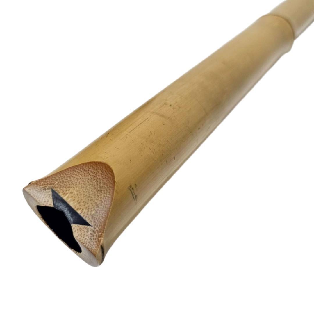 希少 尺八 琴古流 竹治 2尺2寸 5孔 銘あり 1印 根竹 二分割 和楽器 竹