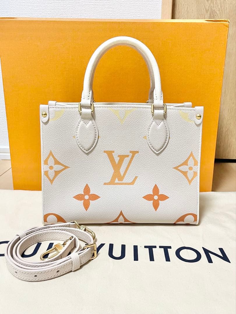 RFID 正規品 ルイヴィトン オンザゴーPM アンプラント バイカラー