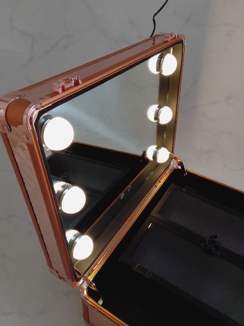 フランフラン ヴァリーズ ハリウッドボックス S メイクボックス コッパー