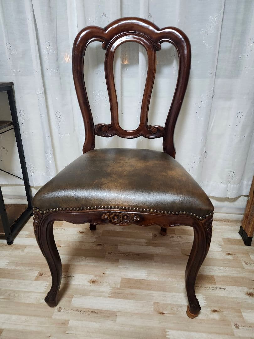クラシック 木製チェア ブラウン