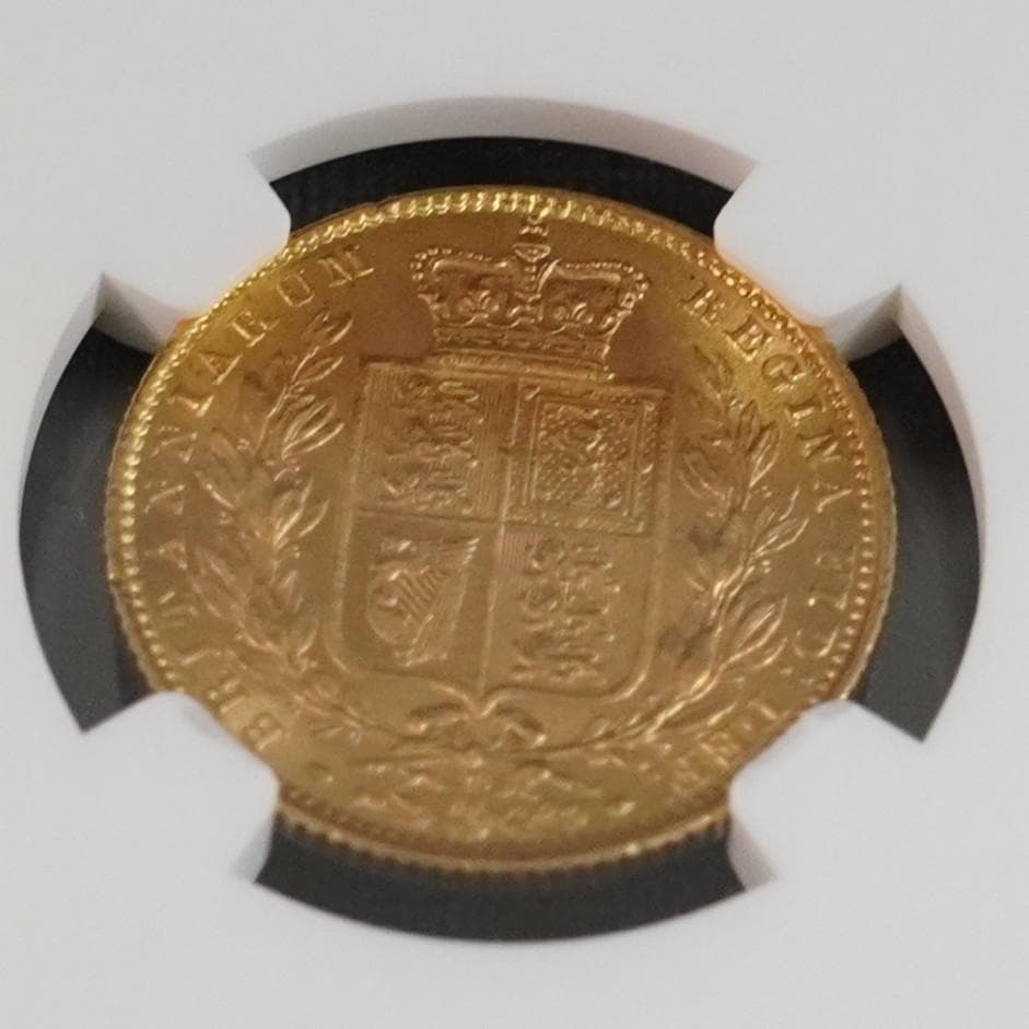 1871 ヴィクトリア ソブリン 金貨 NGC MS64 シールド ヤングヘッド