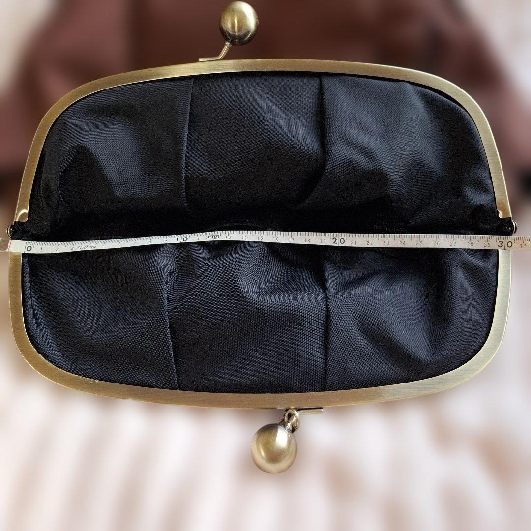 あやのこうじ　がま口ショルダーバッグ　コーデュラ®のがまぽちゃバッグ