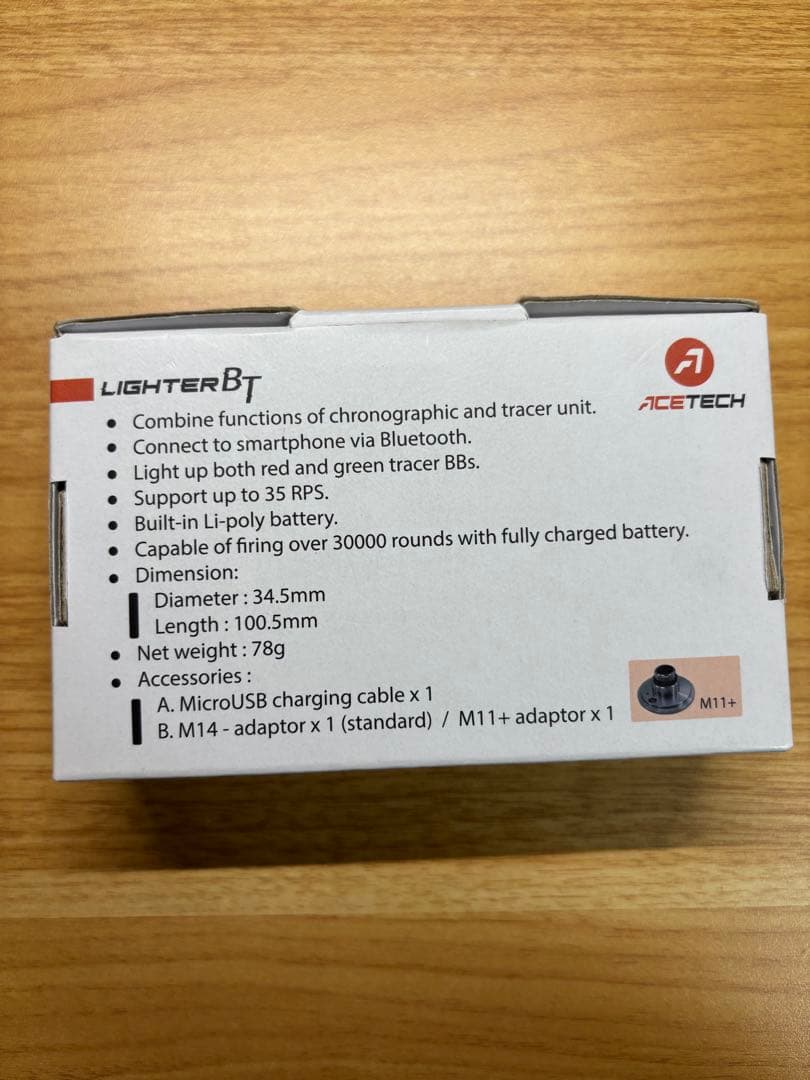 【動作確認済み】ACETECH LIGHTER BT 蓄光トレーサー 弾速計機能