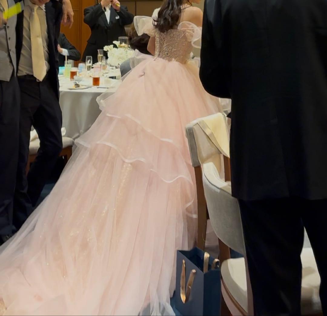 【まるこさん専用】ピンクドレス オフショルダー パニエ付き