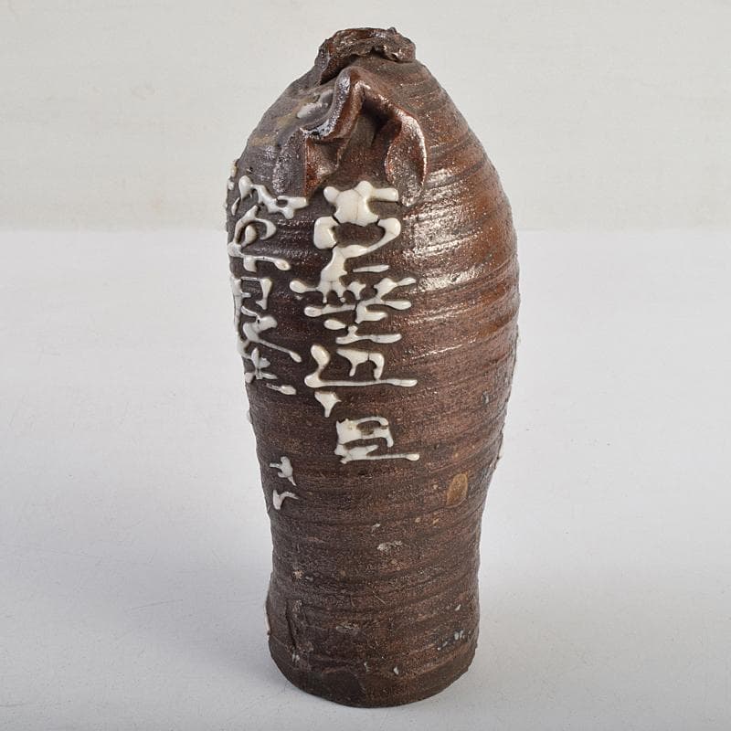 青木木米　九々鱗　漢詩文　双耳瓶　時代箱付　V　R9361