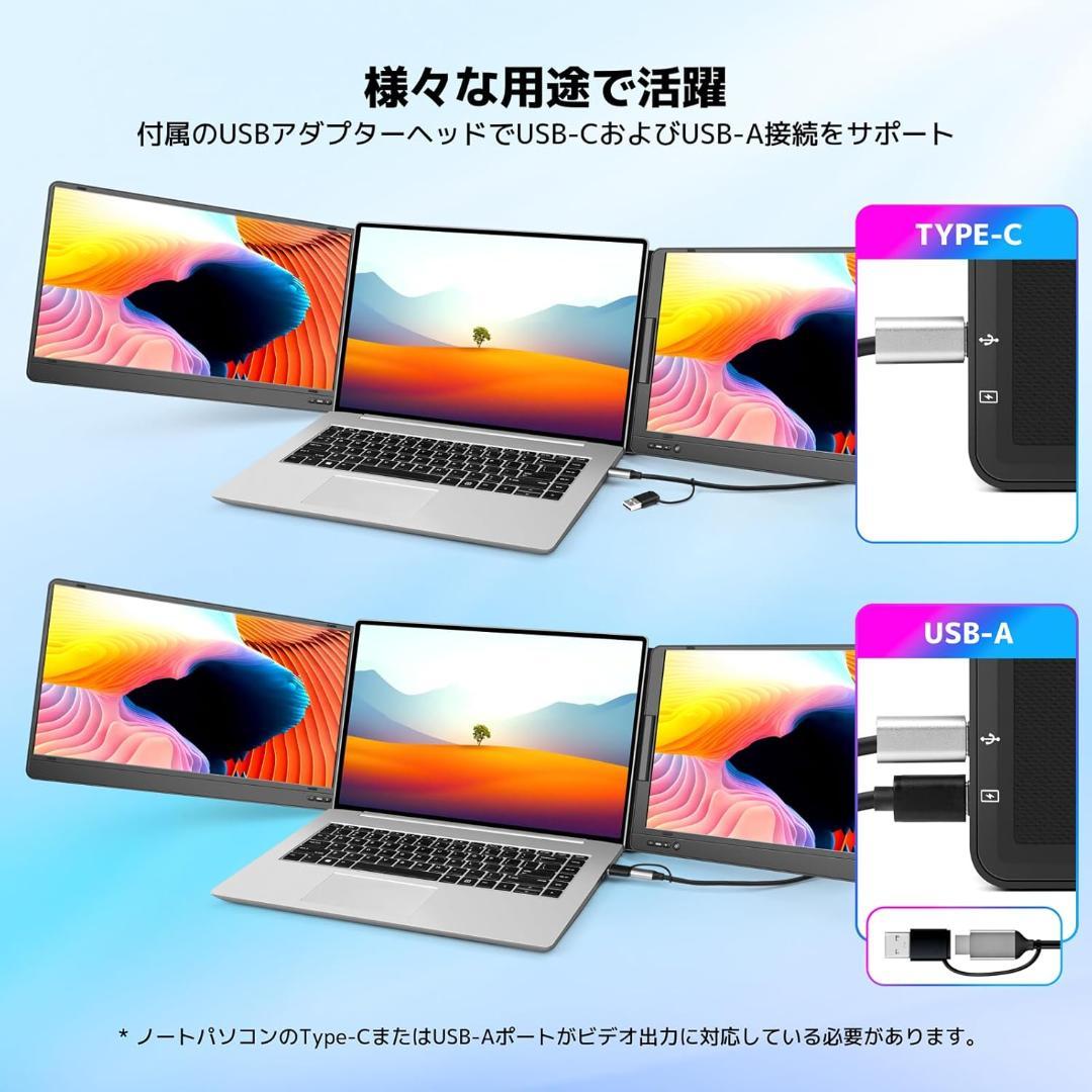 KOGODA モバイルデュアルトリプルモニター 14インチ USBC X70A