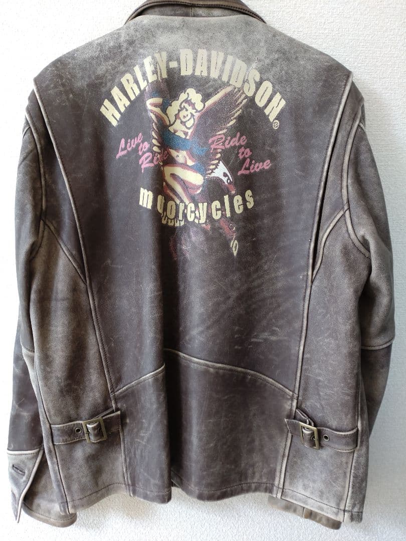☆ハーレーダビットソン☆本革/レザージャケット /ブラウン☆Sexy&cool☆